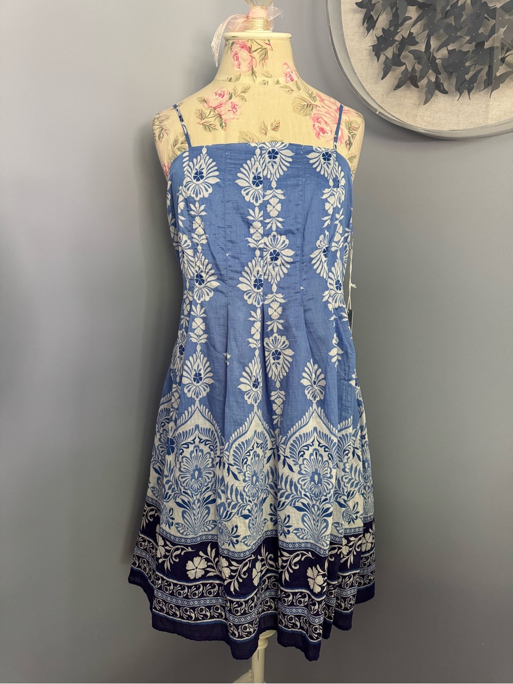 Calypso St. Barth Blue and White Mini Dress